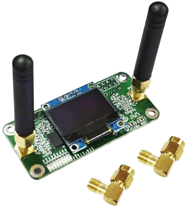 Main image of AURSINC Mini MMDVM Duplex Hotspot Board with Antenna, UHF (433-900MHz) VHF (144-146MHz) Dual Band, Supports P25 DMR YSF DSTAR NXDN POCSAG, Compatible with Raspberry Pi-Zero W/3/3B/3B+/4 (with OLED)