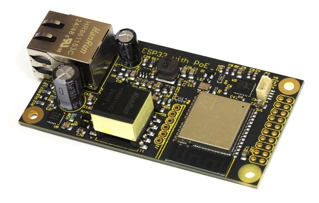 Alt view image 3 of 3 - Silicognition wESP32 - ESP32 with Isolated Ethernet and 13W IEEE 802.3at PoE, 16MB Flash, MicroPython, Arduino, ESP-IDF Compatible