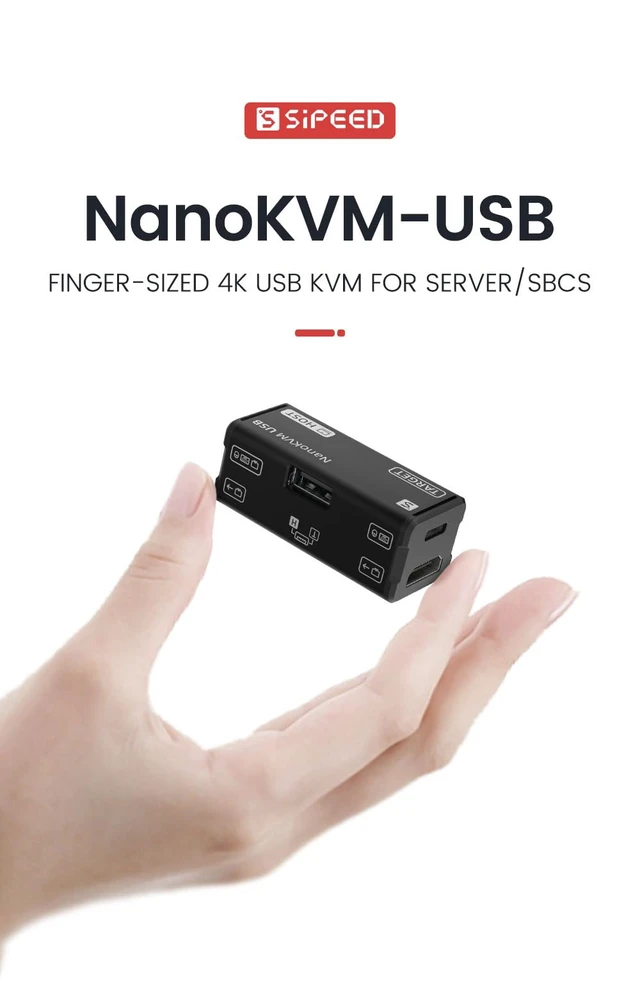 Alt view image 4 of 7 - Sipeed NanoKVM-USB Operations Maintenance Server Tool Kit, Multi-Device Collaboration, Finger-Sized 4K USB KVM for Server SBCs, Mini 1080P Video Switcher Capturer, 4K HDMI in/Loop Out (KVM Full Kit2)