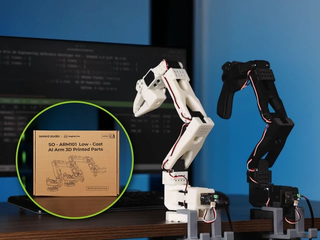 Alt view image 2 of 6 - SO-ARM101 Low-Cost AI Arm 3D Printed Skeleton
