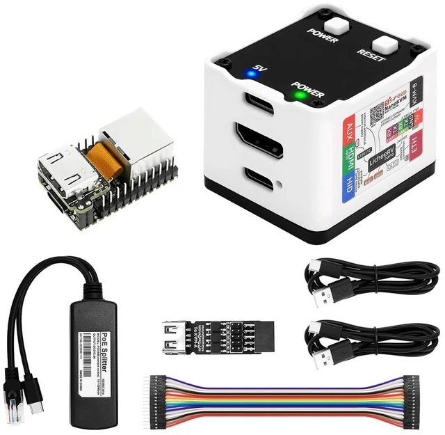 Main image of Sipeed NanoKVM IP-KVM Mini Remote Control Operations Maintenance Server, 2Gbit 256MB DDR3 RISC-V Linux Development Board, 1TOPS NPU 1GHz C906 RISC-V CPU, USB HDMI 100M Network Port (NanoKVM Full Set)