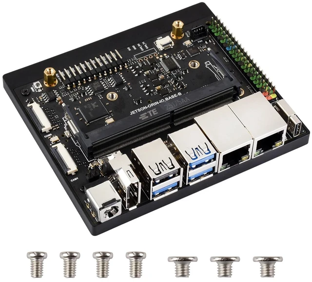 Main image of Waveshare Jetson Orin Nano/NX Super Dual Ethernet Base Board Compatible with Jetson Orin Nano and Jetson Orin NX Modules, Designed for NV Jetson Orin Nano Super AI Development Kit