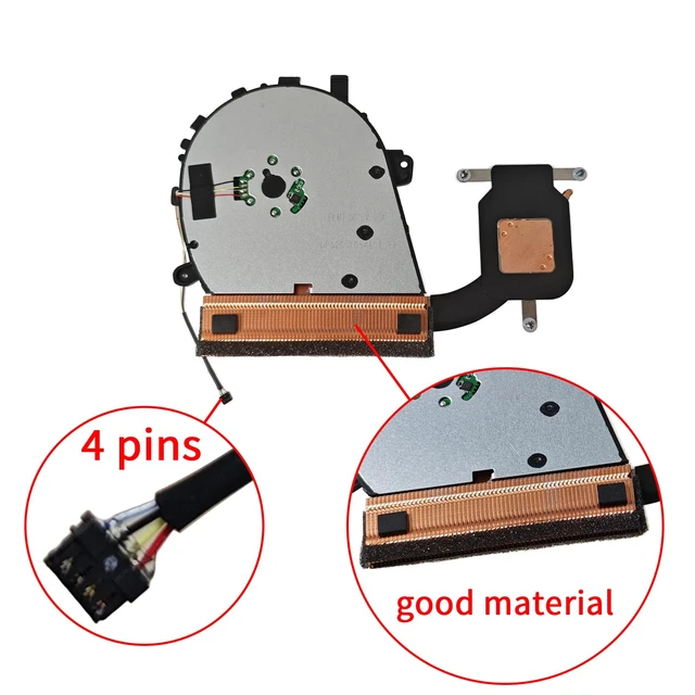 Alt view image 4 of 5 - CPU Cooling Fan with Heatsink Compatible with Lenovo Yoga C740-14 | Compatible with C740-14IML 5H40S19963, AT1FG001VV0