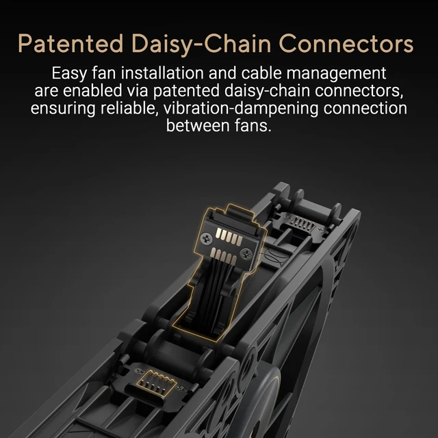 Alt view image 3 of 7 - ASUS ProArt PF120 3-Pack 120mm PWM Fans, 3000RPM, High Airflow/Static Pressure, Daisy-Chain, Comes with Fan Controller