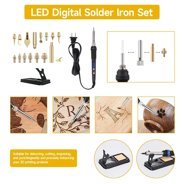 Alt view image 2 of 7 - Anyman 3D Printer Finishing Kit with Soldering Iron and Electric Polisher | Includes a digital soldering iron, deburring tool and electric polisher for print removal, smoothing and model finishing