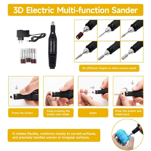 Alt view image 3 of 7 - Anyman 3D Printer Finishing Kit with Soldering Iron and Electric Polisher | Includes a digital soldering iron, deburring tool and electric polisher for print removal, smoothing and model finishing