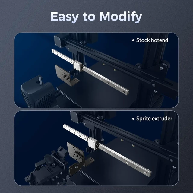 Alt view image 5 of 7 - Creality Official Ender 3 Linear Rail Kit X-axis Rail Guide MGN12C 12.6" Length with Mount Bracket Support Sprite Pro kit Compatible with Creality Ender3 Ender 3 Pro Ender 3 V2 3D Printers