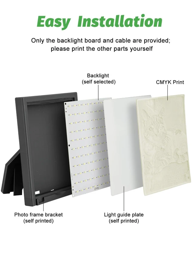 Alt view image 3 of 6 - CMYK LED Lithophane PCB Board FAZ007 Compatible with Bambu Lab P1 X1 A1 A2L P2S H2D 3D Printers