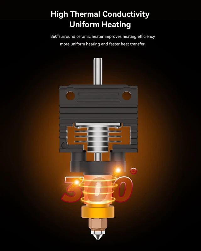 Alt view image 3 of 7 - Creality Official K1/K1 Max/K1C Ceramic Heating Block Kit, Support 300°C High Temperature and 600mm/s Fast Speed Printing, Compatible with Creality K1, K1 MAX, K1C 3D Printer