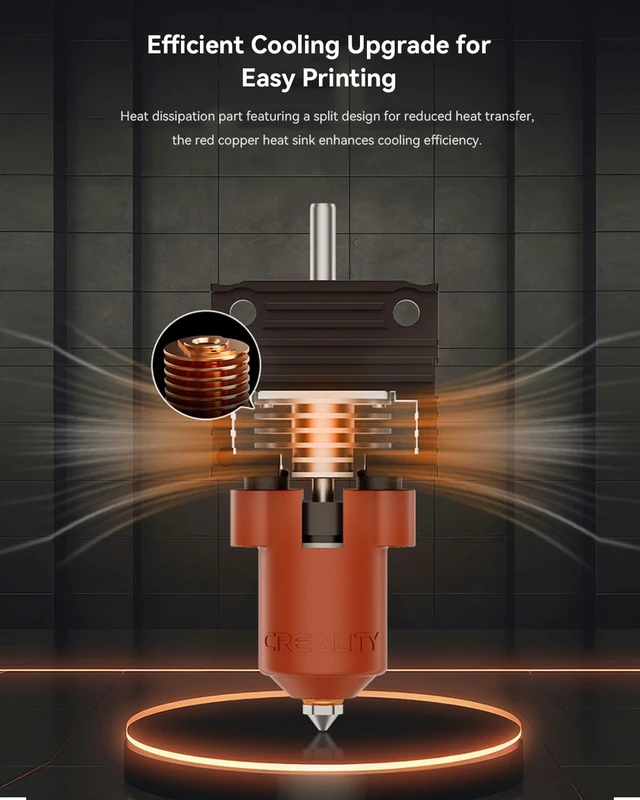 Alt view image 4 of 7 - Creality Official K1/K1 Max/K1C Ceramic Heating Block Kit, Support 300°C High Temperature and 600mm/s Fast Speed Printing, Compatible with Creality K1, K1 MAX, K1C 3D Printer