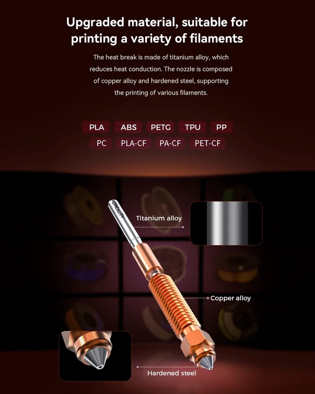 Alt view image 7 of 7 - Creality Official K1/K1 Max/K1C Ceramic Heating Block Kit, Support 300°C High Temperature and 600mm/s Fast Speed Printing, Compatible with Creality K1, K1 MAX, K1C 3D Printer