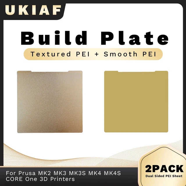 Alt view image 2 of 6 - 2Pack Textured PEI + Smooth PEI Prusa Build Plate for Prusa MK2 MK3 MK3S MK4 MK4S CORE ONE 3D Printers 241x254mm