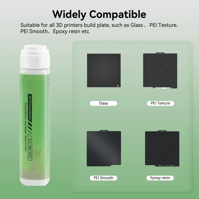 Alt view image 2 of 7 - Compatible with Bambu Lab 3D Printer Adhesive Glue-2PCS | Strong Grip Reduce Warping for Bambu lab A1/A1 Mini/P2S/X2D 3D Printer PLA/ABS/PETG/PC/PA/TPU Filament 60ML