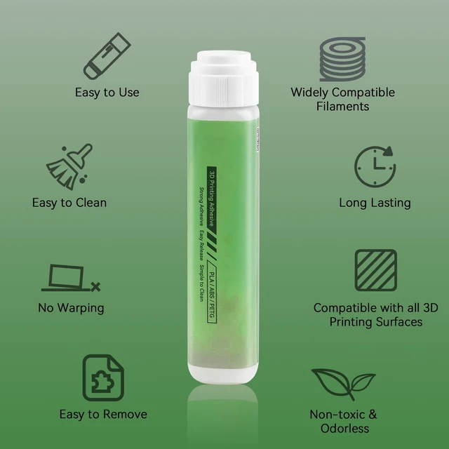 Alt view image 3 of 7 - Compatible with Bambu Lab 3D Printer Adhesive Glue-2PCS | Strong Grip Reduce Warping for Bambu lab A1/A1 Mini/P2S/X2D 3D Printer PLA/ABS/PETG/PC/PA/TPU Filament 60ML