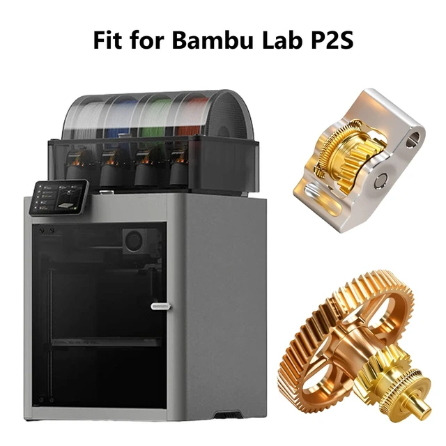 Alt view image 2 of 7 - CNZTHDY P2S Extruder Gear Kit All Metal for P2S Hardened Steel Feeding Gear | For Bambu Lab P2S, with Nano Coating, 3D Printer Extruder Print Head, P2S Qucik Replacement Part, Support High Speed Print