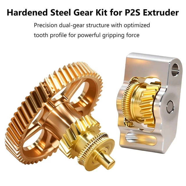Alt view image 7 of 7 - CNZTHDY P2S Extruder Gear Kit All Metal for P2S Hardened Steel Feeding Gear | For Bambu Lab P2S, with Nano Coating, 3D Printer Extruder Print Head, P2S Qucik Replacement Part, Support High Speed Print