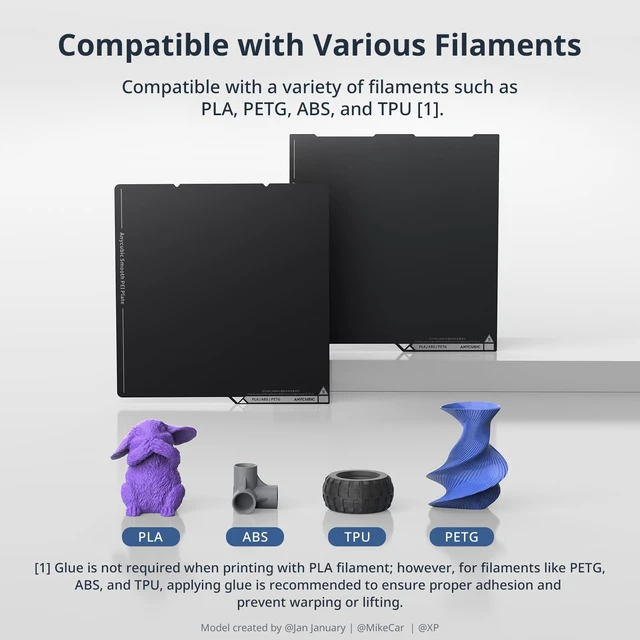 Alt view image 5 of 6 - Anycubic 250x250mm Smooth PEI Plate for Kobra 3, Kobra 3 V2 Series | Smooth Flexible Spring Steel Build Plate for Easy Removal, Fits Kobra 3, Kobra 3 Combo, Kobra 3 V2 and Kobra 3 V2 Combo
