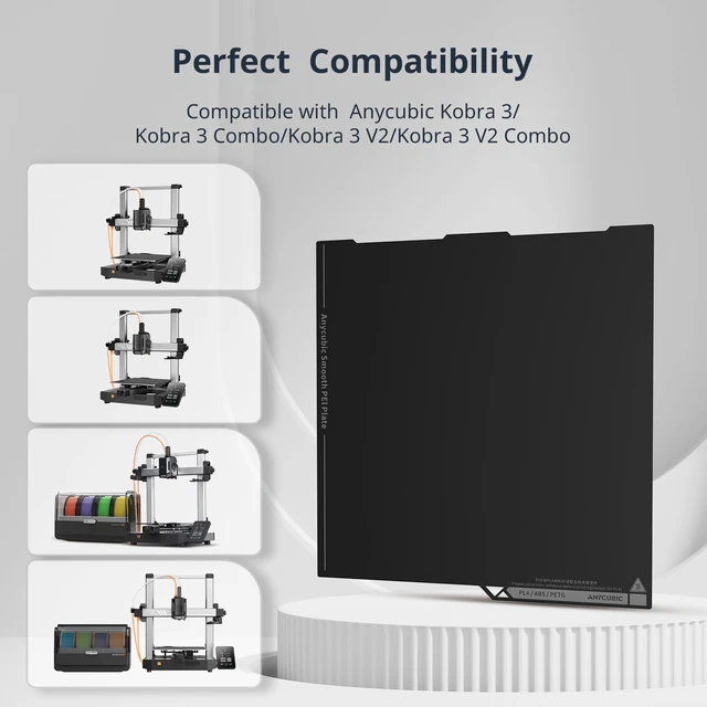 Alt view image 6 of 6 - Anycubic 250x250mm Smooth PEI Plate for Kobra 3, Kobra 3 V2 Series | Smooth Flexible Spring Steel Build Plate for Easy Removal, Fits Kobra 3, Kobra 3 Combo, Kobra 3 V2 and Kobra 3 V2 Combo