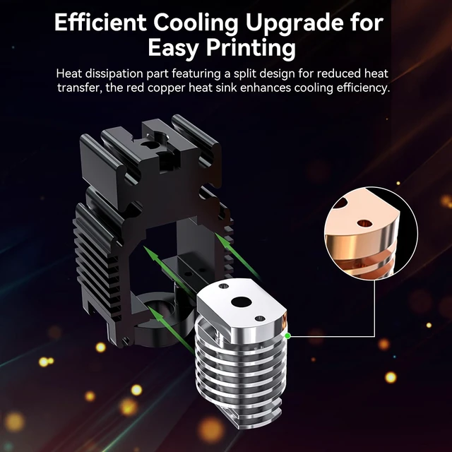 Alt view image 5 of 7 - Creality Official Ender-3 V3 SE/KE Hotend Kit,Ceramic Heating Block KitQuick-swap Nozzle Kit,High Flow Printing Hotend Kit,300°C High Temperature Resistance,Compatible with Ender 3 V3 SE/KE