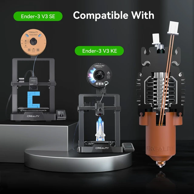 Alt view image 7 of 7 - Creality Official Ender-3 V3 SE/KE Hotend Kit,Ceramic Heating Block KitQuick-swap Nozzle Kit,High Flow Printing Hotend Kit,300°C High Temperature Resistance,Compatible with Ender 3 V3 SE/KE