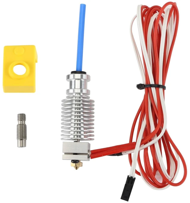Main image of FYSETC Prus i3 Hotend MK3S+ J-Head Extruder Kit 24V 40W for 1.75mm Direct Filament Compatible with Prus i3 MK3/MK3S/MK3S+ and Other E3 V6 Remote Printhead Printer with Silicon Cover and 0.4mm Nozzle