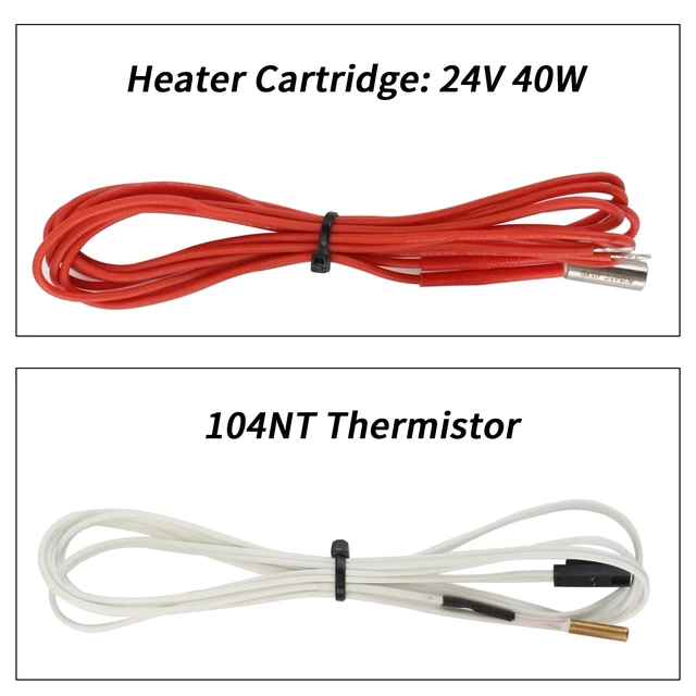Alt view image 4 of 6 - FYSETC Prus i3 Hotend MK3S+ J-Head Extruder Kit 24V 40W for 1.75mm Direct Filament Compatible with Prus i3 MK3/MK3S/MK3S+ and Other E3 V6 Remote Printhead Printer with Silicon Cover and 0.4mm Nozzle