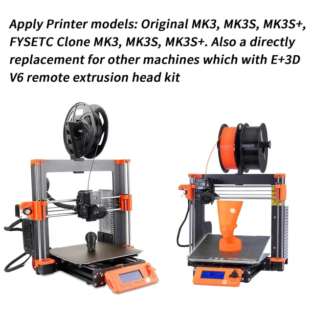 Alt view image 5 of 6 - FYSETC Prus i3 Hotend MK3S+ J-Head Extruder Kit 24V 40W for 1.75mm Direct Filament Compatible with Prus i3 MK3/MK3S/MK3S+ and Other E3 V6 Remote Printhead Printer with Silicon Cover and 0.4mm Nozzle