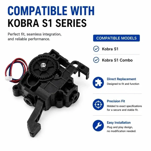 Alt view image 4 of 7 - Compatible with ANYCUBIC Kobra S1 / Kobra S1 Combo, Extruder Module Replacement Part, 3D Printer Accessory