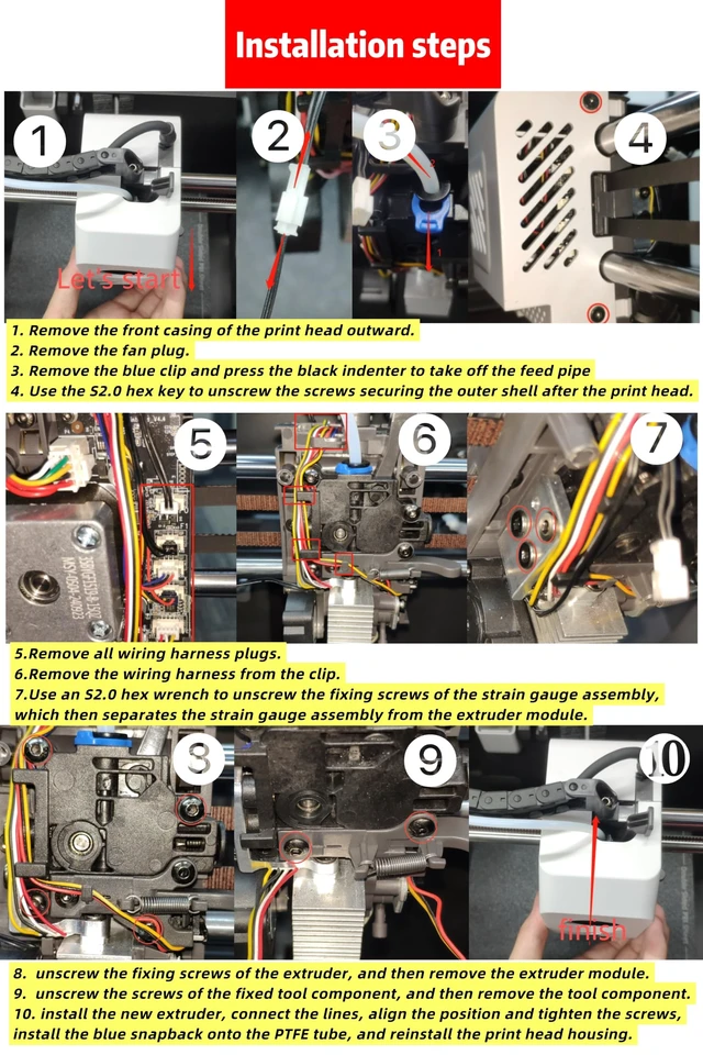Alt view image 7 of 7 - Compatible with ANYCUBIC Kobra S1 / Kobra S1 Combo, Extruder Module Replacement Part, 3D Printer Accessory