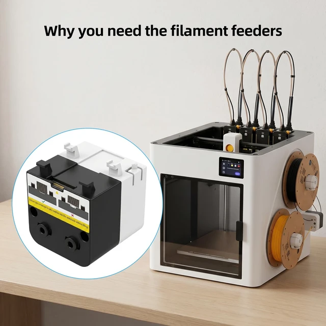Alt view image 4 of 7 - Replacement of Filament Auto Feeder for Snapmaker-U1: Assembly Feeding Unit Support Automatic Loading of Multiple Consumables Spare Parts for 3D Printer U1
