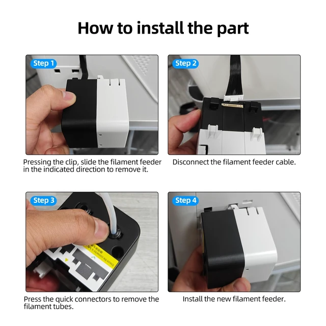 Alt view image 5 of 7 - Replacement of Filament Auto Feeder for Snapmaker-U1: Assembly Feeding Unit Support Automatic Loading of Multiple Consumables Spare Parts for 3D Printer U1