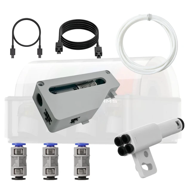 Alt view image 7 of 7 - 4-in-1 AMS Hub Filament Buffer Kit for 3D Printers, AMS Hub Replacement, Multi-Color Printing Expansion, 4 Input 1 Output, Includes Buffer & PTFE Adapter, Compatible with X1, P1P, P1S