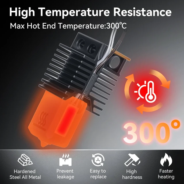 Alt view image 4 of 7 - for Snapmaker U1 Hardened Steel Nozzle Leak-Proof Integrated Hotend | High Temp&Fast Heating Hot End Replacement with Silicone Sock and Nozzle Wiper for Snapmaker U1 3D Printer-4PCS 0.4MM