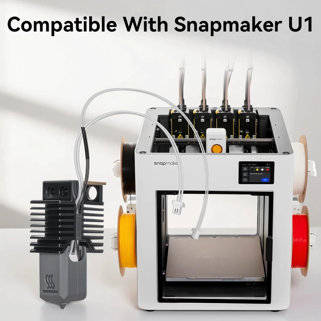 Alt view image 7 of 7 - for Snapmaker U1 Hardened Steel Nozzle Leak-Proof Integrated Hotend | High Temp&Fast Heating Hot End Replacement with Silicone Sock and Nozzle Wiper for Snapmaker U1 3D Printer-4PCS 0.4MM