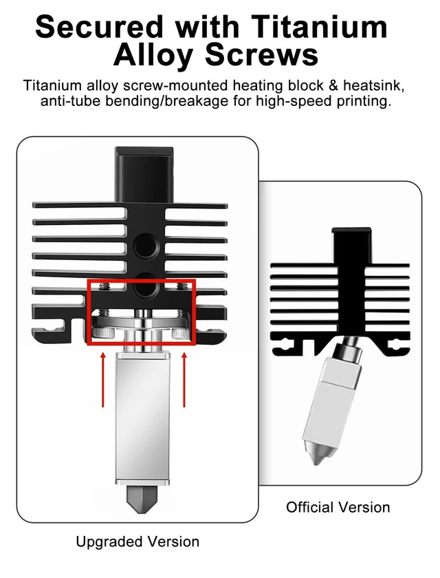 Alt view image 3 of 7 - Mviioe 4PCS 0.4mm Hardened Steel P1S Nozzle Hotend Compatible with Bambu Lab P1S P1P