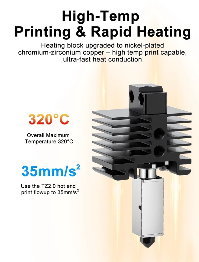 Alt view image 4 of 7 - Mviioe 4PCS 0.4mm Hardened Steel P1S Nozzle Hotend Compatible with Bambu Lab P1S P1P