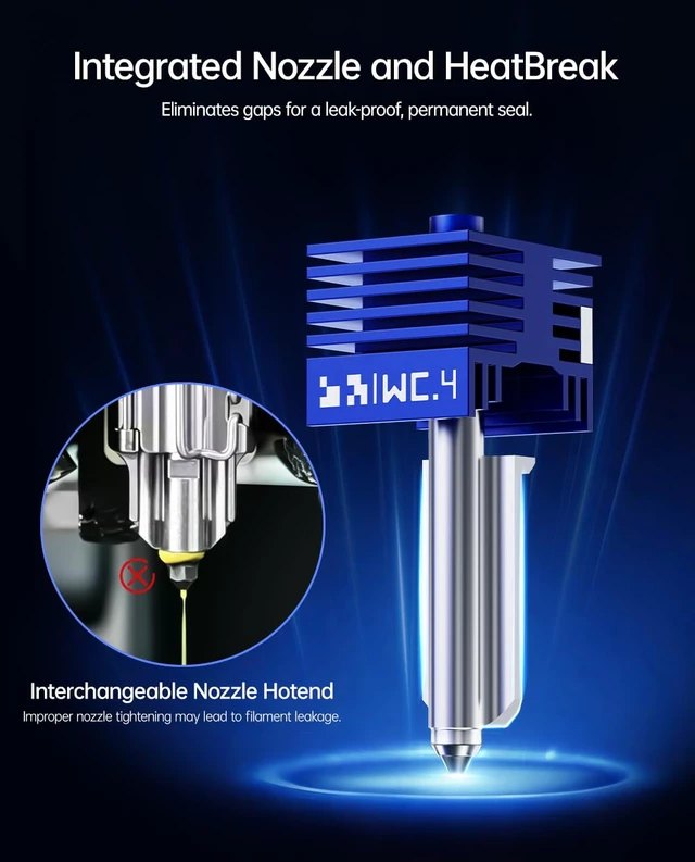 Alt view image 6 of 7 - BIQU Panda Juicer S-WC 0.4MM VantaC-Coated Hotend for Bambu-Lab P2S/X2D | Tungsten Carbide x VantaC Coating Nozzle, Abrasion-resistant Surface Hotend with 3 PCS Silicone Socks, Standard Flow, 1 Pack