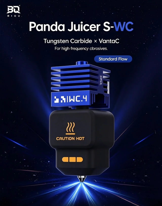 Alt view image 5 of 7 - BIQU Panda Juicer S-WC 0.4MM VantaC-Coated Hotend for Bambu-Lab P2S/X2D | Tungsten Carbide x VantaC Coating Nozzle, Abrasion-resistant Surface Hotend with 3 PCS Silicone Socks, Standard Flow, 1 Pack