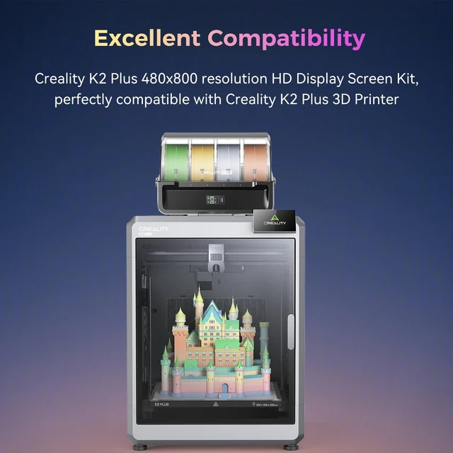Alt view image 7 of 7 - Creality Official K2 Plus Display Screen Kit, Original 480x800 Pixel LCD K2 Plus Touchscreen Kit, 4.3" HD Touch Panel Kit, Durability and Quick Replacement Parts for Creality K2 Plus 3D Printer