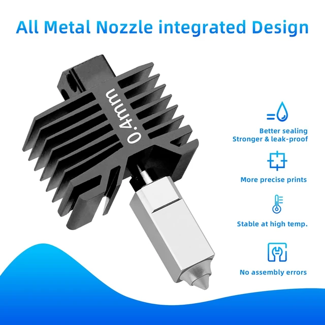 Alt view image 5 of 7 - Bambuu Lab X1 X1C Hotend Complete Kit, 0.4MM Hardened Steel Nozzle Full Assembly with Fan, Ceramic Heater, Nozzle, Thermistor, Extruder Heating Block Replacement for Bambu Lab X1 Series 3D Printer