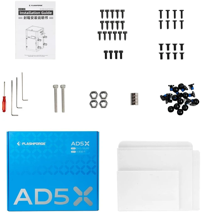 Main image of Flashforge Enclosure Accessory Set for AD5X | DIY Enclosure Kit with Plates and Screws to Unlock the ABS/ASA/PC Printing