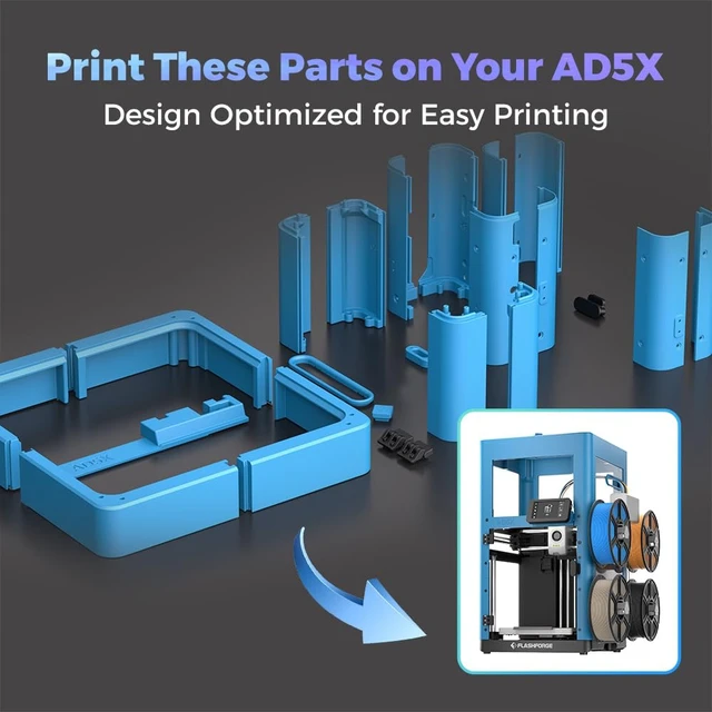 Alt view image 4 of 7 - Flashforge Enclosure Accessory Set for AD5X | DIY Enclosure Kit with Plates and Screws to Unlock the ABS/ASA/PC Printing