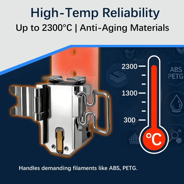 Alt view image 4 of 7 - H2S Hotend Heating Assembly Kit for Bambu Lab H2S 3D Printer, H2S Hotend Assembly Extruder Parts Quick-Change with Heater Cartridge and Thermistor, Base Clip