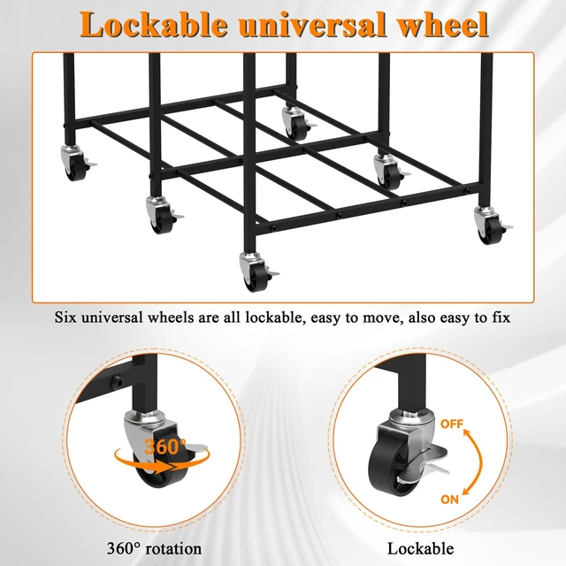 Alt view image 4 of 6 - 3D Printer Stand with Filament Storage Rack, 3D Printer Table Rolling Printer Cart on Wheels, Large Capacity 3D Filament Storage Rack for PLA/ABS/TPU, Filament Storage Rack for Workshop Studio Office