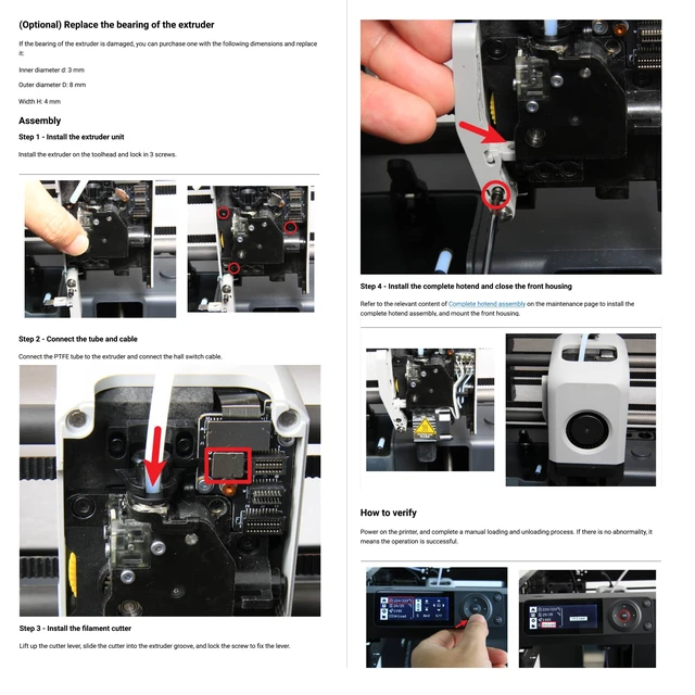 Alt view image 6 of 6 - ENOMAKER Original P1P, P1S Extruder Unit, with Stainless Steel Dual Gears | High-Extrusion Force,with Filament Break Detection,Anti-Slip Complete Toolhead Extruder Assembly for Bamboo P1 3D Printer
