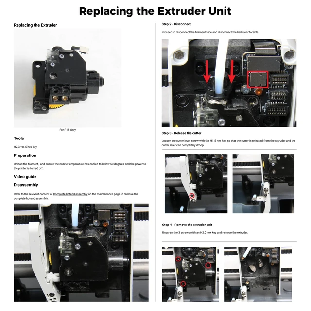 Alt view image 5 of 6 - ENOMAKER Original P1P, P1S Extruder Unit, with Stainless Steel Dual Gears | High-Extrusion Force,with Filament Break Detection,Anti-Slip Complete Toolhead Extruder Assembly for Bamboo P1 3D Printer