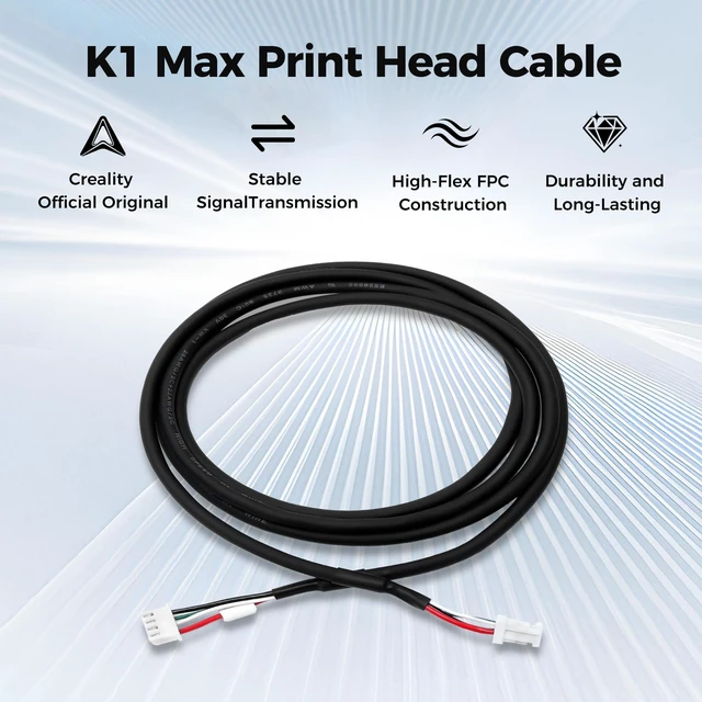 Alt view image 2 of 7 - Creality Official K1 Max Print Head Cable, Original Hotend Adapter Cable FPC Flat Flexible Cable, Nozzle Cable Extruder Connector Wire for Creality K1 Max 3D Printer (Not for Model: K1 Max 2025)