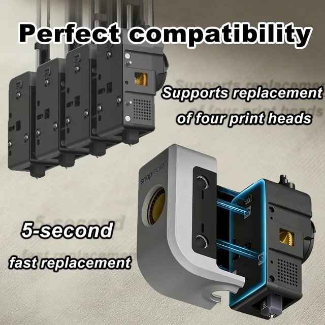 Alt view image 4 of 7 - Henaiser 4Pcs 0.4mm U1 Hotend for Snapmaker U1, Ceramic Hotend with Hardened Steel Nozzle, LeakProof Design, Includes 4 Silicone Socks, Nozzle Cleaning Brush and 4 AntiOverflow Pads