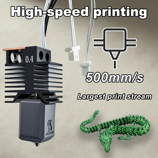 Alt view image 3 of 7 - Henaiser 4Pcs 0.4mm U1 Hotend for Snapmaker U1, Ceramic Hotend with Hardened Steel Nozzle, LeakProof Design, Includes 4 Silicone Socks, Nozzle Cleaning Brush and 4 AntiOverflow Pads