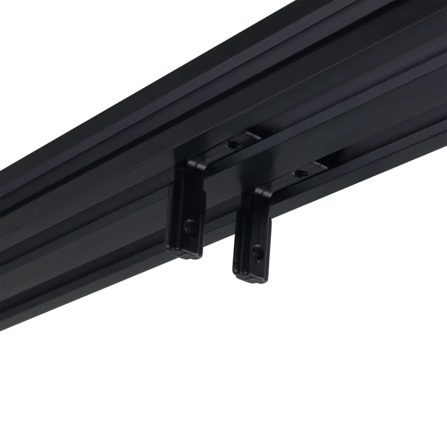 Alt view image 2 of 7 - CNCYEAH Aluminum Profile Extrusion 2040 1000mm 2PCS V Slot Black European Standard Anodized CNC Aluminum Profile 4 Sets connectors 50PCS Nuts 1PC Spanner for DIY 3D Printer